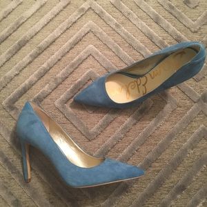 Sam Edelman Hazel Blue Suede Pumps
